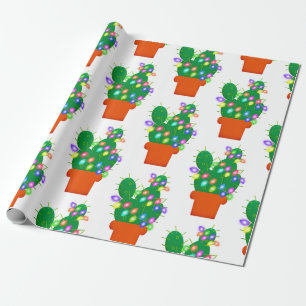 cactus christmas tree geschenkpapier