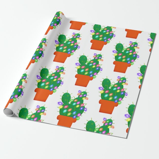 cactus christmas tree geschenkpapier (Ungerollt)