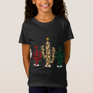 Cactus Christmas Tree mit Buffalo Kariert Leopard  T-Shirt