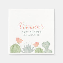 Cactus Cocktail Napkin | Kactus Baby Shower Serviette