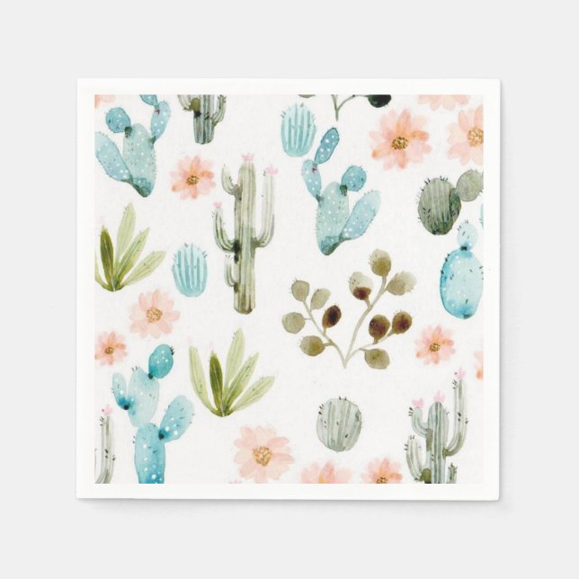 Cactus Cocktail Napkins Serviette (Vorderseite)