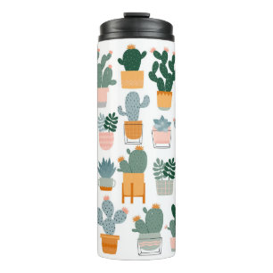 Cactus Collection in Pots Design Thermosbecher