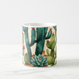 Cactus Colorful Watercolor Art Kaffeetasse