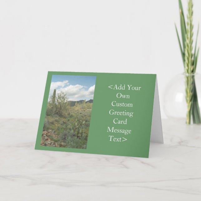 Cactus Coloring Desert Greeting Card oder Note Car Karte (Vorderseite)