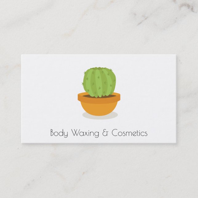 Cactus Cosmetics and waxing Beauty Business Card Visitenkarte (Vorderseite)