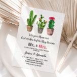 Cactus Couple Shower Mr. und Mrs. Cactus Floral Einladung<br><div class="desc">Cactus Couple Shower Mr. und Mrs. in Mexican Fiesta Style Wording kann an jeden Anlass angepasst werden.</div>