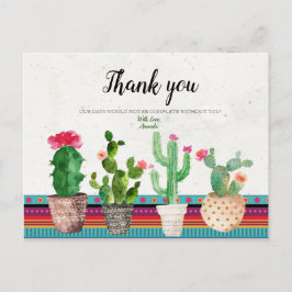 Cactus Couples Dusche Danke Karte