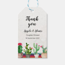 Cactus Couples Dusche Vielen Dank Tag Geschenkanhänger
