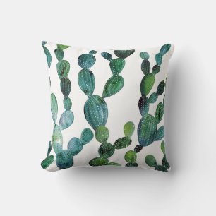 Cactus Craze: Tropical Watercolor Trend Kissen