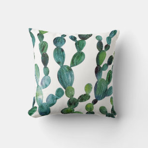 Cactus Craze: Tropical Watercolor Trend Kissen