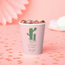 Cactus Cupcakes Baby Dusche Danke Blue Pink P Pappbecher