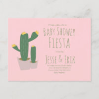 Cactus Cupcakes Pink Baby Dusche Einladung
