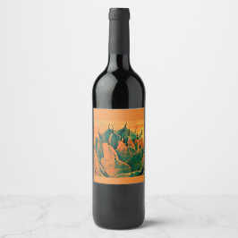 Cactus Custom Wine Label Weinetikett