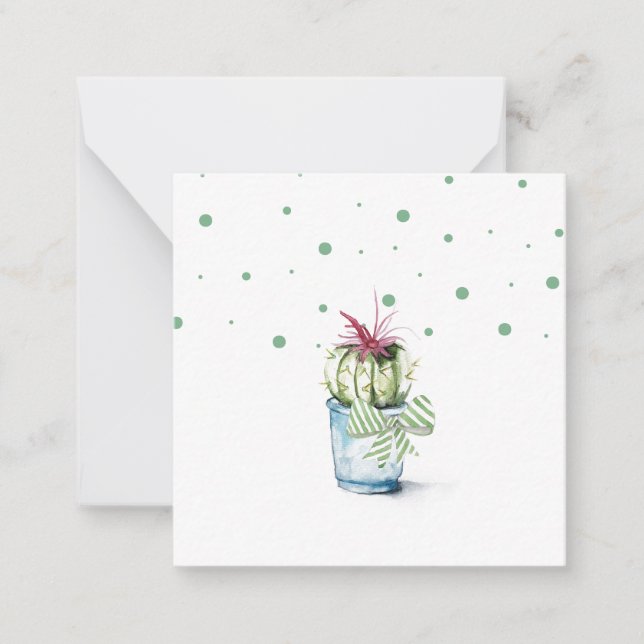Cactus Dankes Cards Mini Mitteilungskarte (Vorderseite)