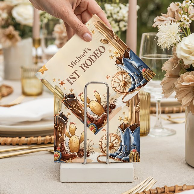 Cactus Desert 1st Rodeo Party Serviette (Von Creator hochgeladen)