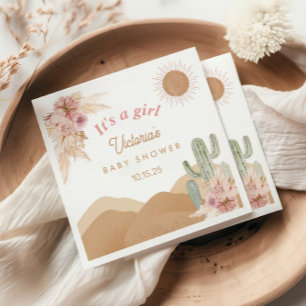 Cactus Desert, Arizona Girl Baby Shower Bohemisch Serviette
