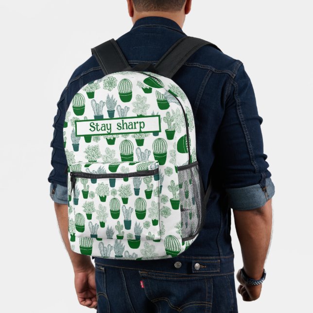 Cactus desert cacti Pflanze Moderne Muster Bedruckter Rucksack (Insitu (Modell))