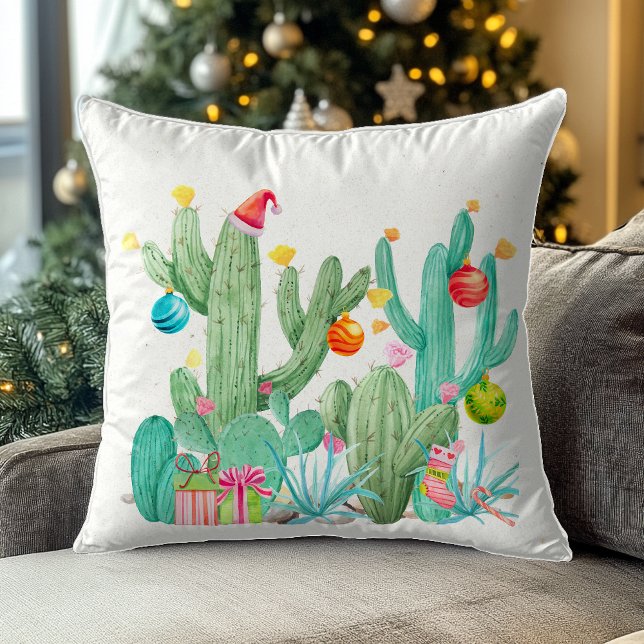 Cactus Desert Holiday Weihnachten Südwestdekoratio Kissen (Von Creator hochgeladen)