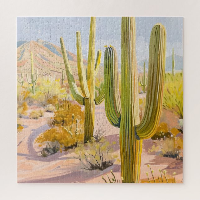 Cactus Desert Jigsaw Puzzle – Southwestern Puzzle  (Vertikal)