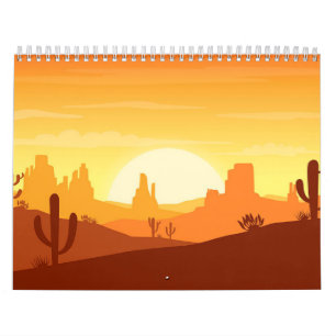 Cactus Desert Landscape Kalender