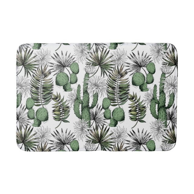 Cactus Desert Pattern Badematte (Vorderseite)