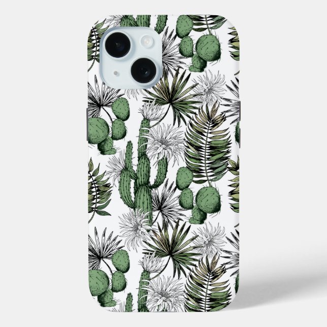 Cactus Desert Pattern Case-Mate iPhone Hülle (Rückseite)
