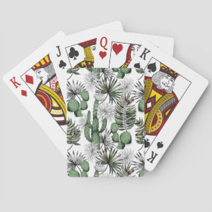 Cactus Desert Pattern Spielkarten