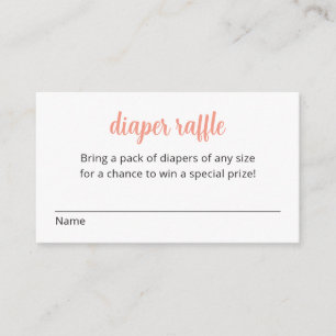 Cactus Diaper Raffle Card, Fiesta Baby Shower Begleitkarte