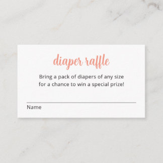 Cactus Diaper Raffle Card, Fiesta Baby Shower Begleitkarte