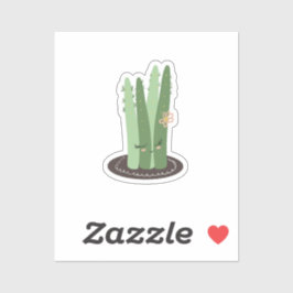Cactus Doodle Cartoon Funny Green Design Aufkleber