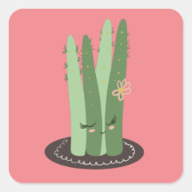 Cactus Doodle Cartoon Funny Green Pink