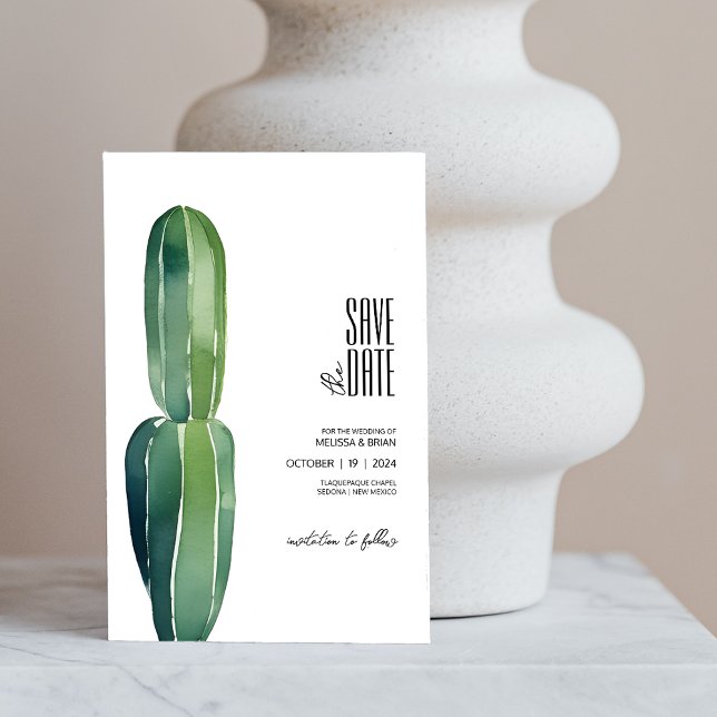 Cactus Dream ・ Modern Wüstenchic ・ Botanical Boho Save The Date (Cactus Dream • Modern Desert Chic • Botanical Boho Save the Date)