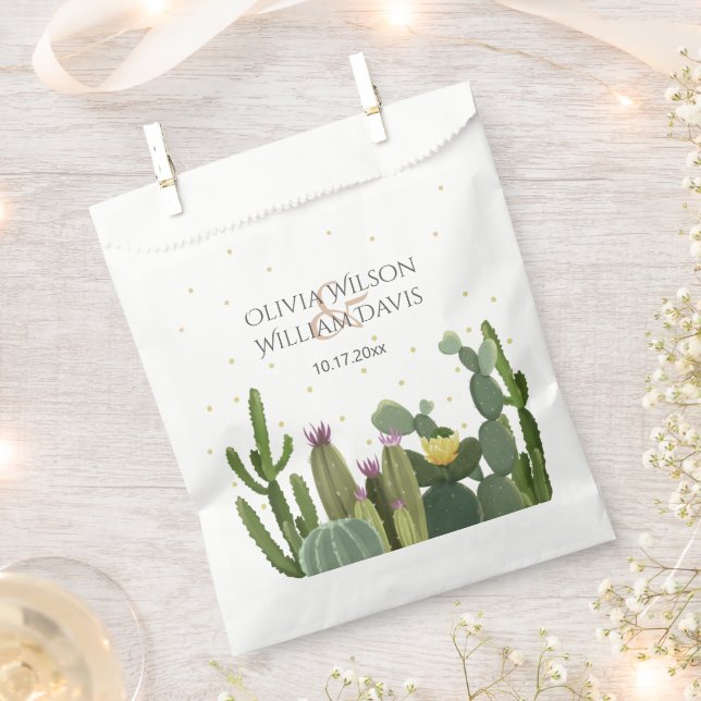 Cactus Elegant Wedding Geschenktütchen (Ausgeschnitten)