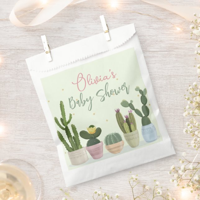 Cactus Fiesta Baby Shower Geschenktütchen (Ausgeschnitten)