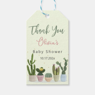Cactus Fiesta Baby Shower Tags Geschenkanhänger