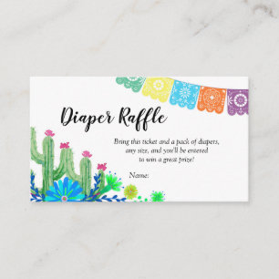 Cactus Fiesta Diaper Raffle Card Begleitkarte