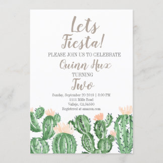 Cactus fiesta einladung