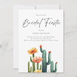 Cactus Fiesta Floral Brautparty Einladung