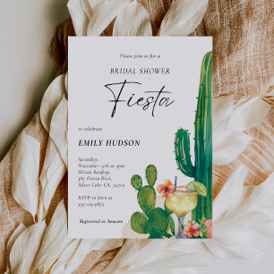 Cactus Fiesta Floral Brautparty Einladung