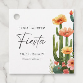 Cactus Fiesta Floral Brautparty Geschenkanhänger