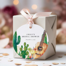 Cactus Fiesta Floral Brautparty Geschenkanhänger