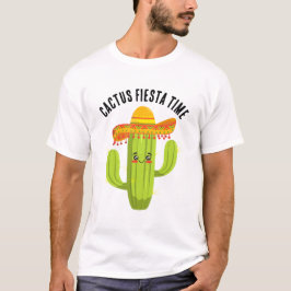 Cactus Fiesta Time Funny Spaß T-Shirt