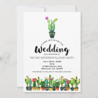 Cactus floral Rustic Southwestern Boho Wedding