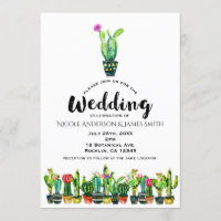 Cactus floral Rustic Southwestern Boho Wedding
