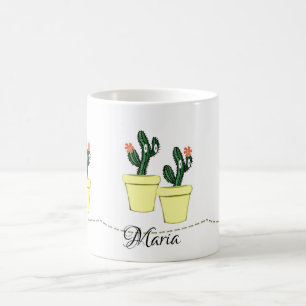 Cactus Floral Yellow Tasse