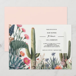 CACTUS FOLIAGE BABY SHOWER EINLADUNG