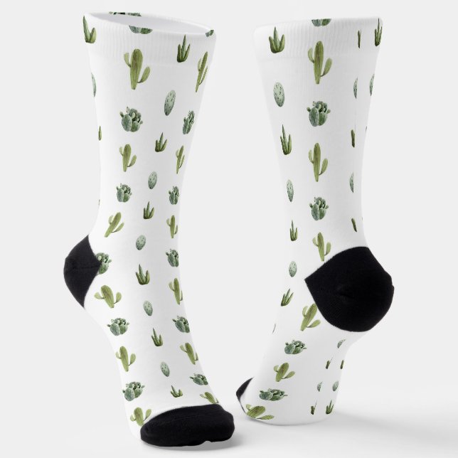 Cactus Fun Pattern Südwestwüste Socken (Gewinkelt)