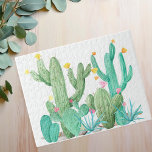 Cactus Garden Cacti Wüste Südwesten Puzzle<br><div class="desc">Dieses Design kann personalisiert werden, indem Sie auf die Schaltfläche Anpassen klicken und die Farbe ändern, einen Namen, Initialen oder Ihre Lieblingswörter hinzufügen. Kontaktieren Sie mich unter colorflowcreations@gmail.com , wenn Sie dieses Design für ein anderes Produkt haben möchten. Kaufen Sie meine abstrakte Acrylmalerei unter www.etsy.com/shop/colorflowart. Weitere Kreationen finden Sie unter...</div>