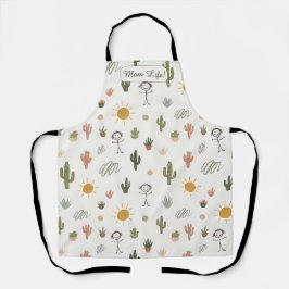 Cactus Garden Mom Life Vibe Personalized Schürze