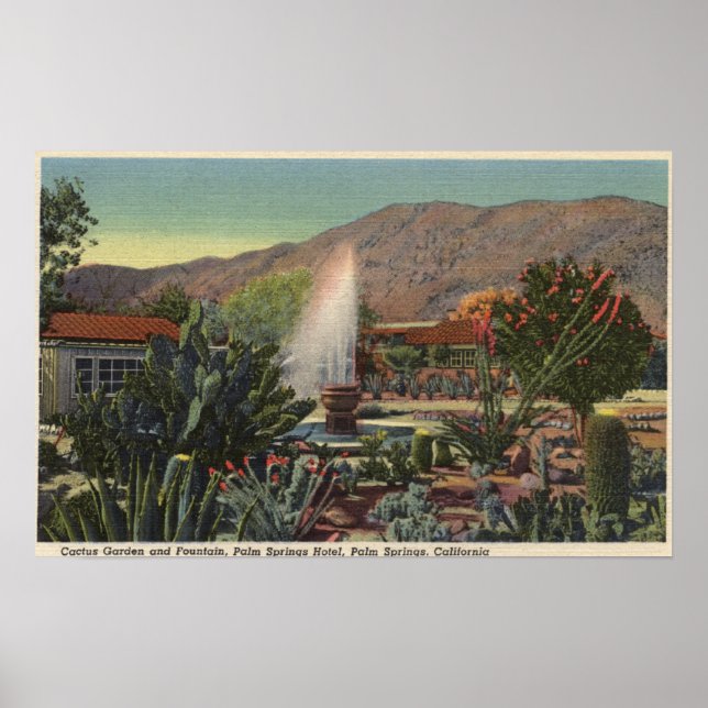 Cactus Garden, Palm Springs Hotel Poster (Vorne)